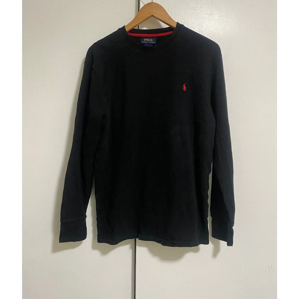 Polo Ralph Lauren Waffle Knit Thermal Mens Large Preppy Gorpcore Layering Basics